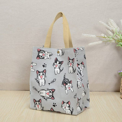 Buddhatrends Kitty Funky Printed Canvas Shopper Tote