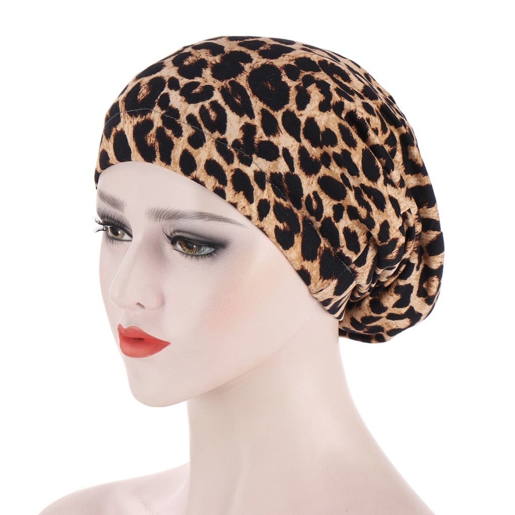 Buddhatrends Leopard Solid Warm Headscarf Bonnet