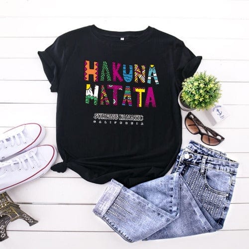 Buddhatrends Letters Printed Oversize O Neck Tee