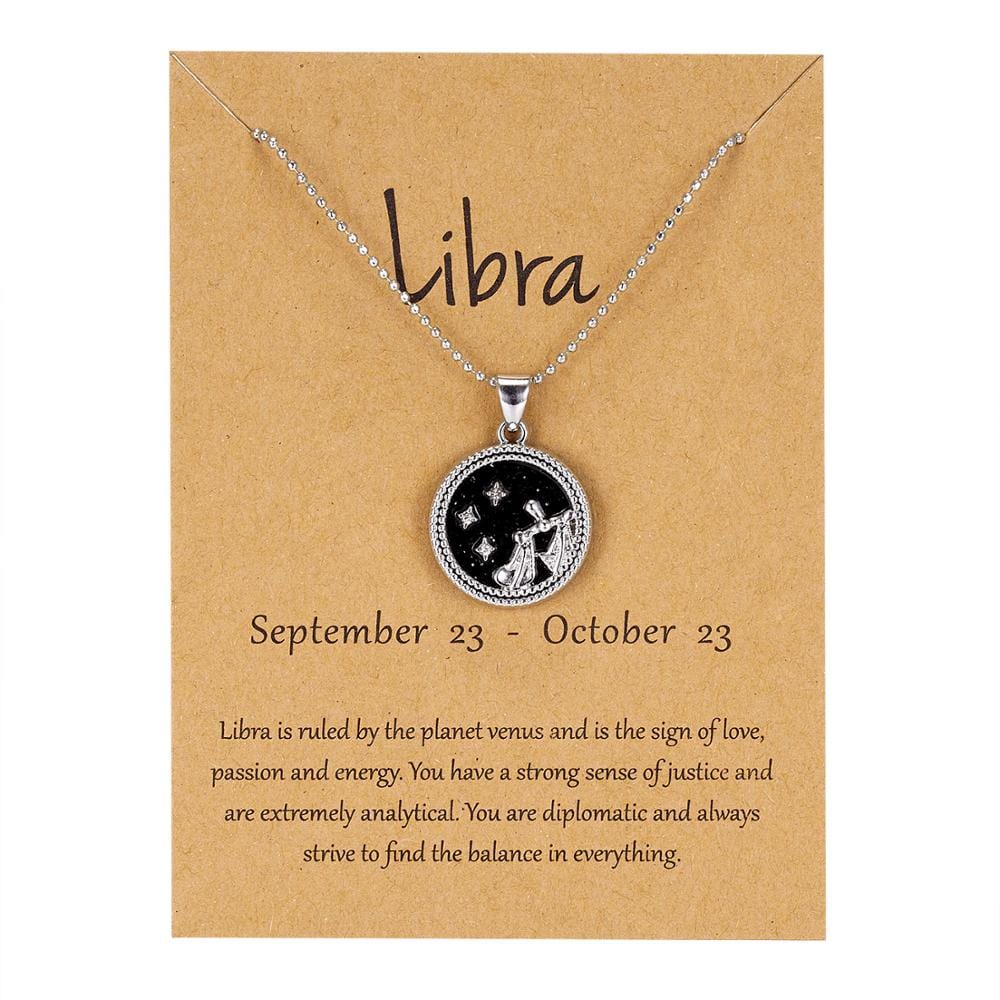 Buddhatrends Libra / 46cm 12 Constellation Pendant Necklace