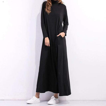 Buddhatrends maxi Black / s Harper Long Sleeve Maxi Dresses