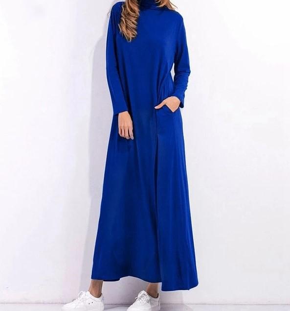 Buddhatrends maxi Blue / s Harper Long Sleeve Maxi Dresses