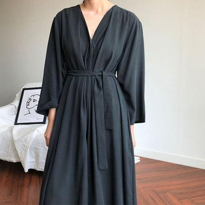 Buddhatrends Maxi Dress Black / One Size Vienna Vintage Pleated Dress