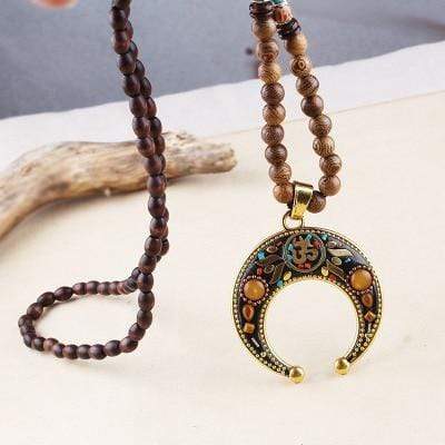 Buddhatrends Moon Crescent Nepalese Handmade Necklace
