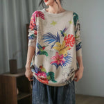 Mori Girl Print långärmad tröja