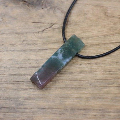 Buddhatrends Moss Agate Natural Crystals Pendent Necklaces