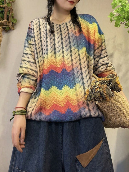 Buddhatrends Multi-Colores / OneSize Harajuku Knitwear Typis Sweater