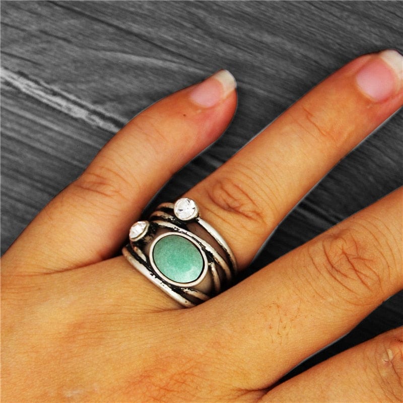 Buddhatrends Natural Stone Plant Ring