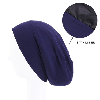 Buddhatrends Navy Double Layer Cotton Chemo Cap