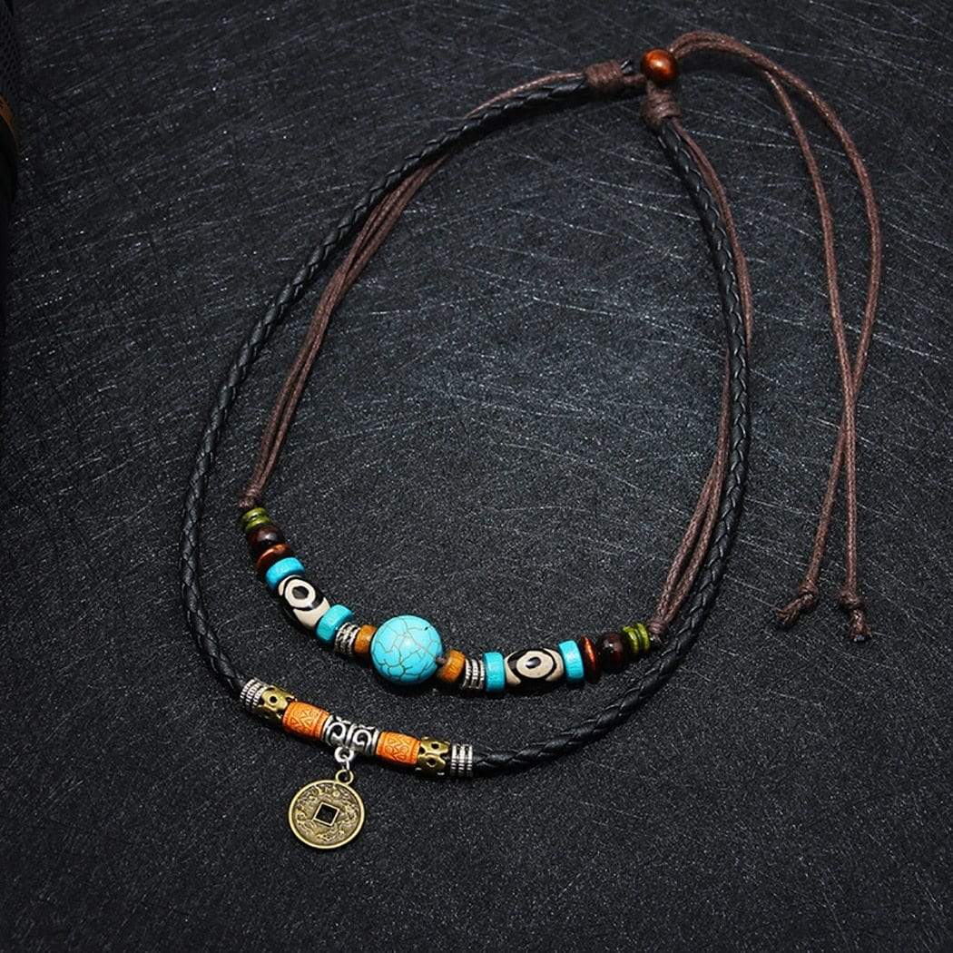 Buddhatrends Necklace Daisy Coin Decor Pendant Necklace