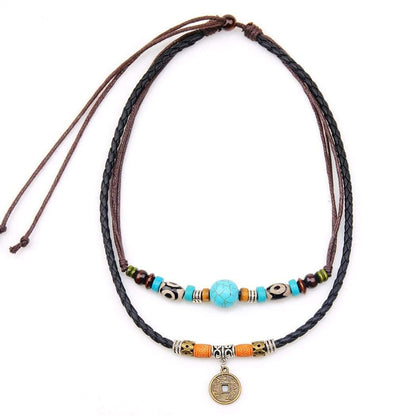 Buddhatrends Necklace Daisy Coin Decor Pendant Necklace
