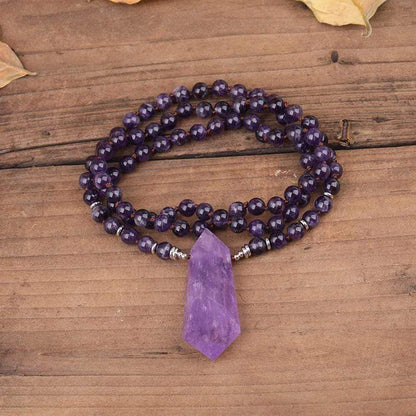 Buddhatrends Necklace Natural Purple Yoga Necklace