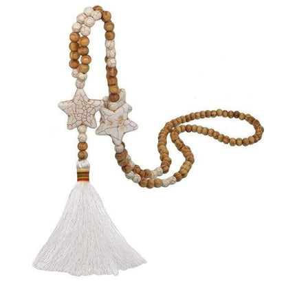 Buddhatrends Halskette Tan / 88cm Boho Perlen Mala Halskette