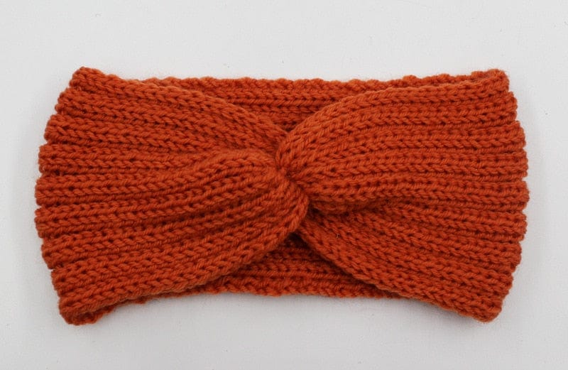 Buddhatrends Orange Ear Knitted Knot Headband