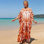 Orange Tie Dye Beach Dress