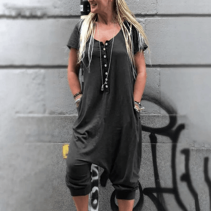 Buddhatrends Overall Gray / S Vintage Jumpsuits Casual Overall