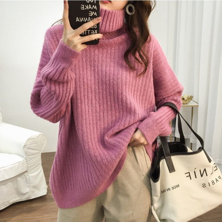 Oversized Turtleneck Knitted Sweater
