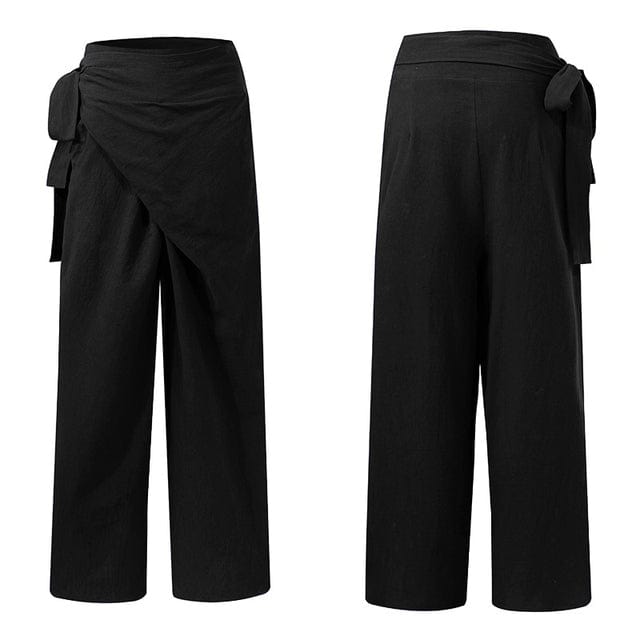Buddhatrends Pants black / L Lady Elegant Cotton Pants