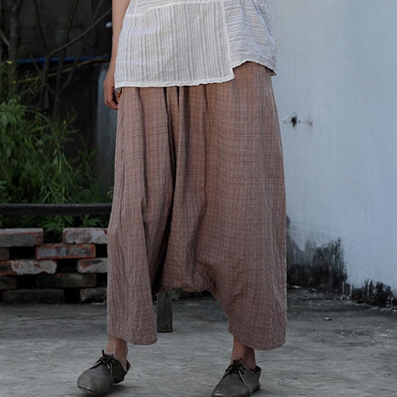 Buddhatrends Pants Pantalones Harem sueltos de color caqui | Loto