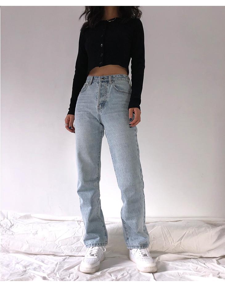 Buddhatrends Hose Natalia High Waist Hellblaue Jeans