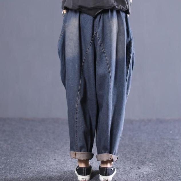 Buddhatrends Παντελόνια Oversized Vintage Pleated Jeans