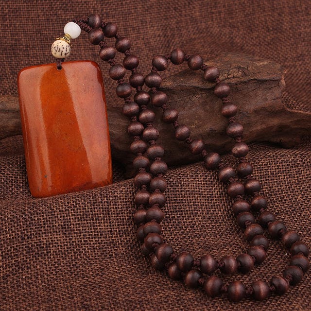 Buddhatrends Passaddhi Handmade Tibetan Sandalwood Necklace