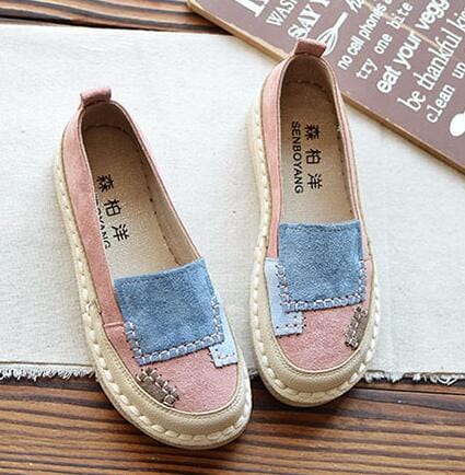 Retro Patchwork Loafers