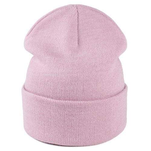 Buddhatrends Pink Knitted Autumn Beanie Hats