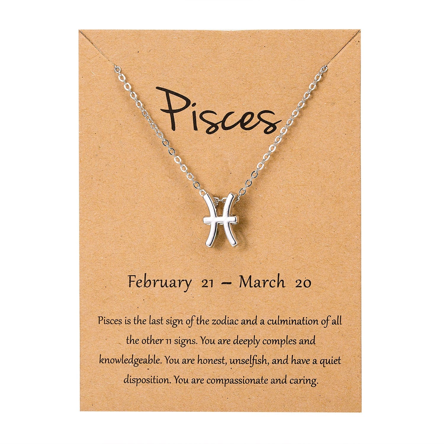Buddhatrends Pisces- Zodiac Sign Pendant Necklace