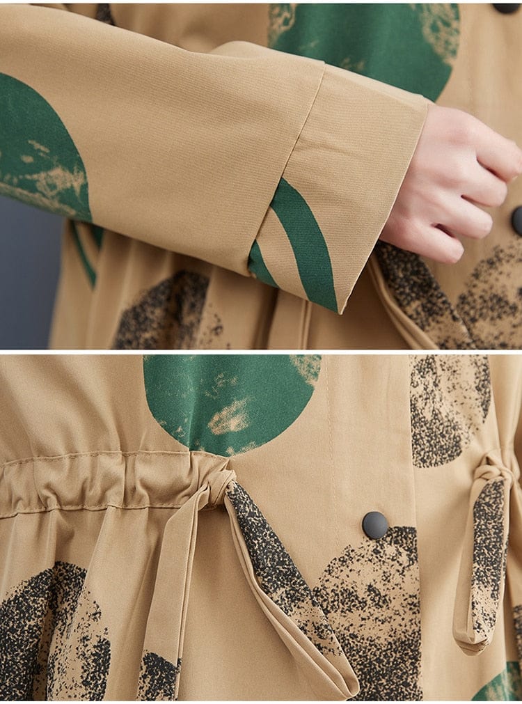 Παλτό Buddhatrends Plus Size Cotton Temperament Print