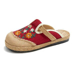 Buddhatrends Red / 8.5 Nina Bonina Hemp & Cotton Loafers