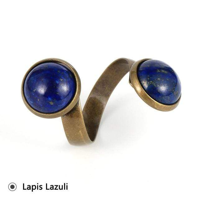 Buddhatrends Ring Adjustable / Lapis Lazuli Healing Crystals Bohemian Rings