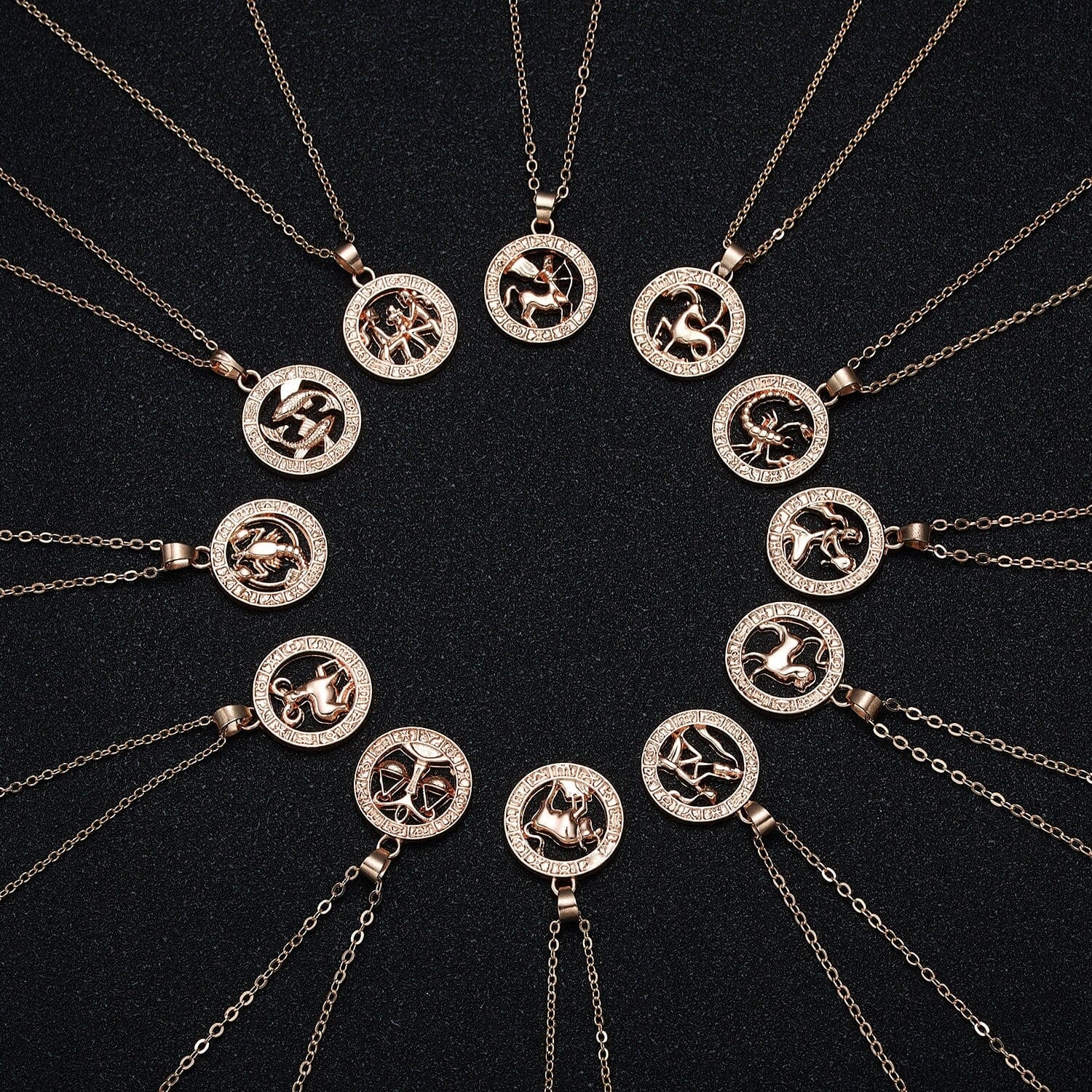 Buddhatrends Rosegold Constellation Pendant Necklace