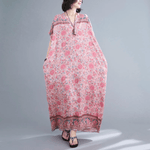 Buddhatrends Ροζ Floral Kaftan Φόρεμα