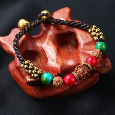 Buddhatrends Rudraksha Handmade Braided Bracelet
