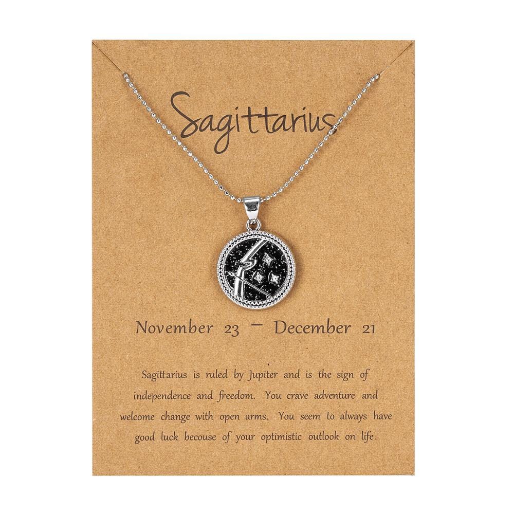 Buddhatrends Sagittarius / 46cm 12 Constellation Pendant Necklace