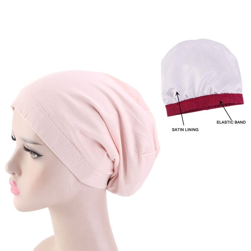 Buddhatrends Shell Pink Double Layer Cotton Chemo Cap