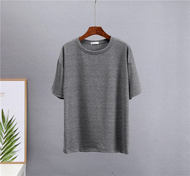 Buddhatrends Shirt Dark Grey / M Moly Oversized O Neck T-Shirt