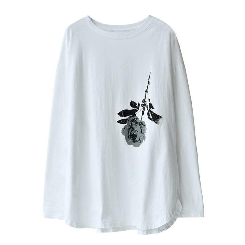 Buddhatrends shirt Leisure Floral Long Sleeves Shirt