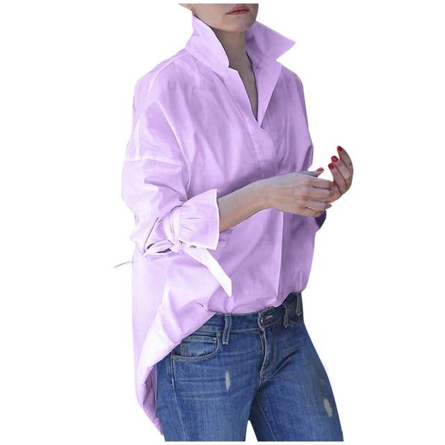 Buddhatrends shirt purple / L Eleanor Casual Lapel Shirt