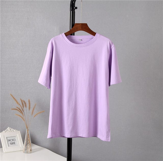 Buddhatrends Shirt Purple / M Moly Oversized O Neck T-Shirt