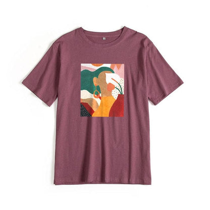 Buddhatrends Shirt Purple Red / XXL Summer Graphic Cotton Tshirts