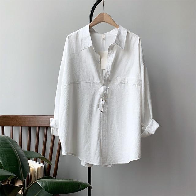 Buddhatrends shirt White / M Penelope Oversized Vintage Shirt