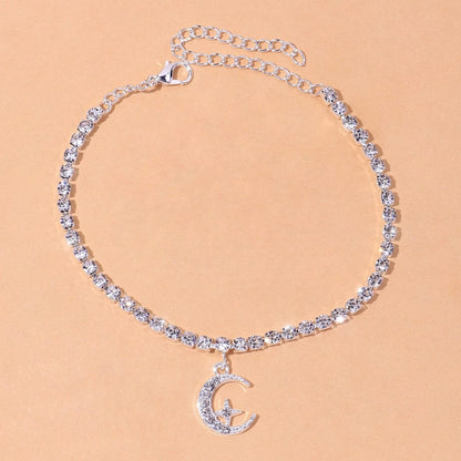 Buddhatrends Silver Silver 925 Sterling Moon Anklet