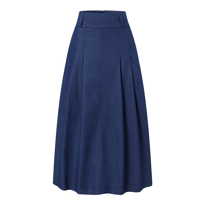 Buddhatrends Skirt Deep Blue / S Easy Summer Denim Long Skirt