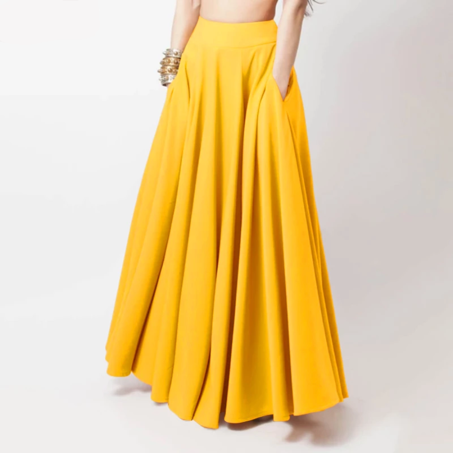 Buddhatrends Skirt Yellow / XXL Gypsy Soul Pleated Maxi Skirt