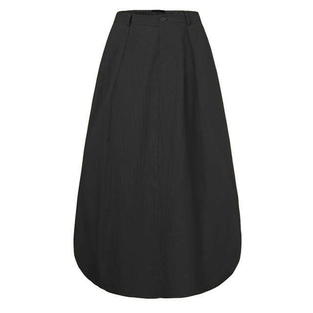 Buddhatrends Skirts Black / 4XL Florence Oversized Vintage Maxi Skirt