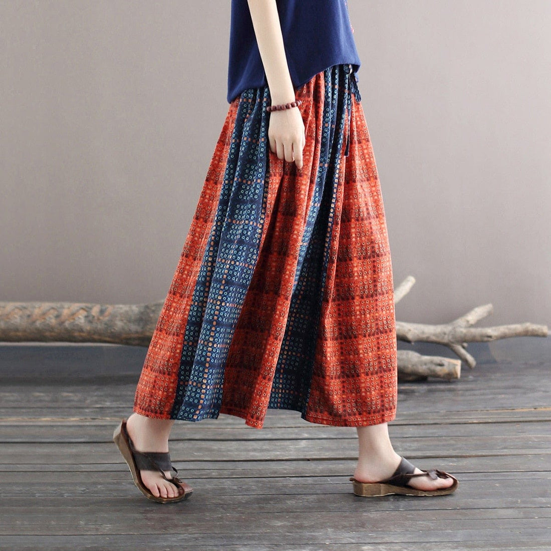 Buddhatrends Skirts Remy Plaid A-Line Skirts