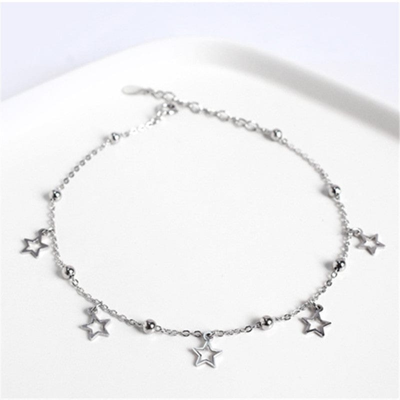 Buddhatrends Star Pendant 925 Sterling Silver Anklet