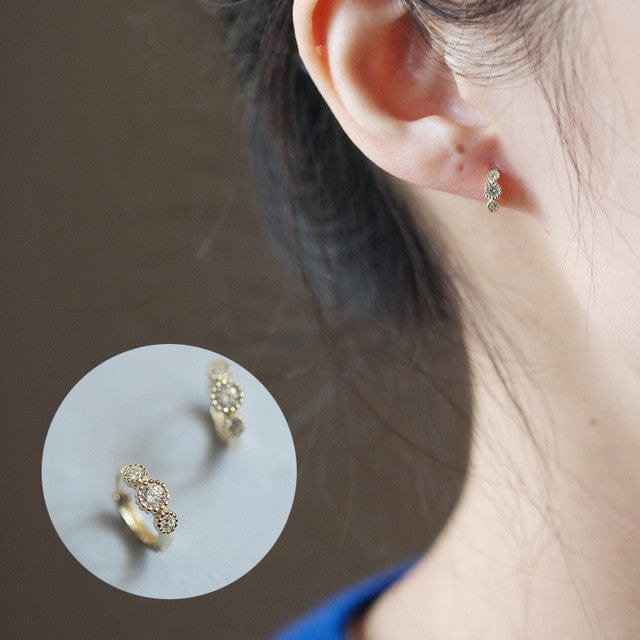 Buddhatrends stud  earring / Gold Bella Vita 925 Sterling Silver Earrings